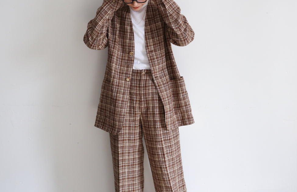 ジャケット・アウター AURALEE LINEN SILK CHECK NOCOLLAR JACKET 2023_03_10_9999_697_1200x630.