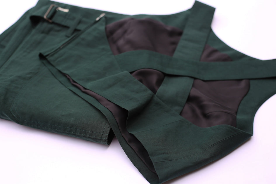 トップス HIGH DENSITY FINX LINEN WEATHER TANK HIGH DENSITY FINX LINEN WEATHER TANK IN DARK GREEN — Shop