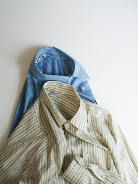 AURALEE COTTON SILK STRIPE SHIRT – Chum!