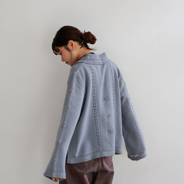 JöICEADDED Flower Lace Knitted Cardigan – Chum!