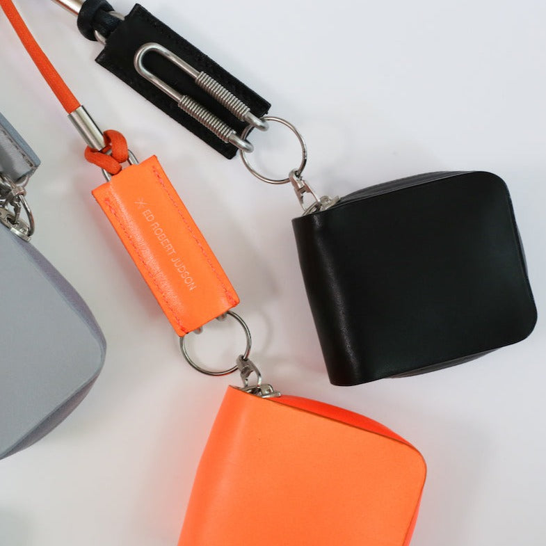 CEAL water repellent zip coin case/airpods case''ORANGE''