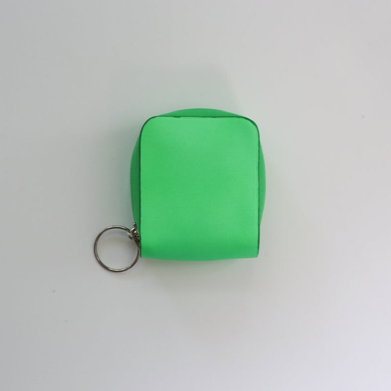 CEAL water repellent zip coin case/airpods case''GREEN''