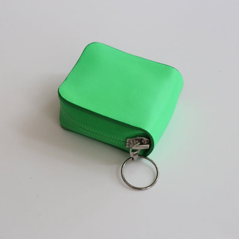 CEAL water repellent zip coin case/airpods case''GREEN''