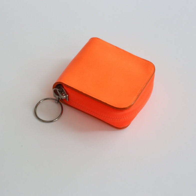 CEAL water repellent zip coin case/airpods case''ORANGE''