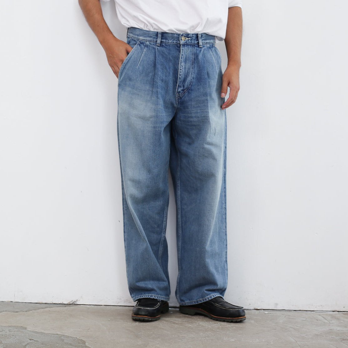 【24AW】Graphpaper Selvage Denim Two Tuck Pants