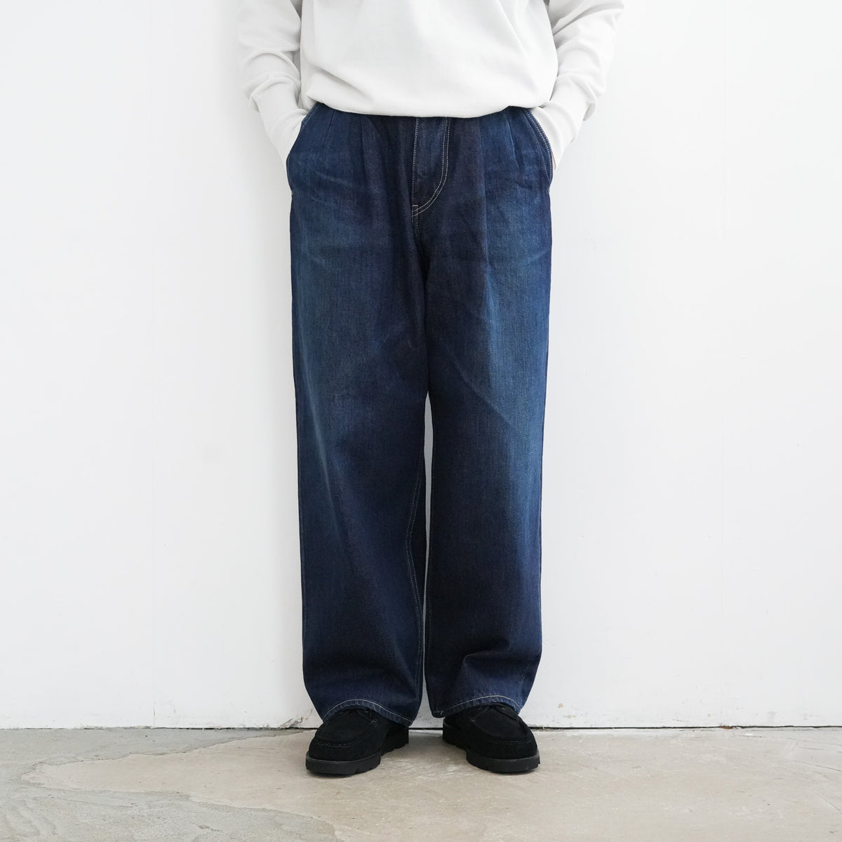 26SS】Graphpaper Selvage Denim Two Tuck Pants -DARK FADE- 