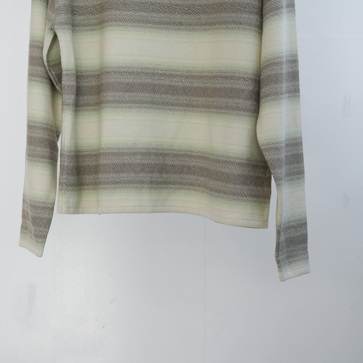 26SS】AURALEE COTTON SILK GRADIENT STRIPE KNIT BOAT NECK P/O
