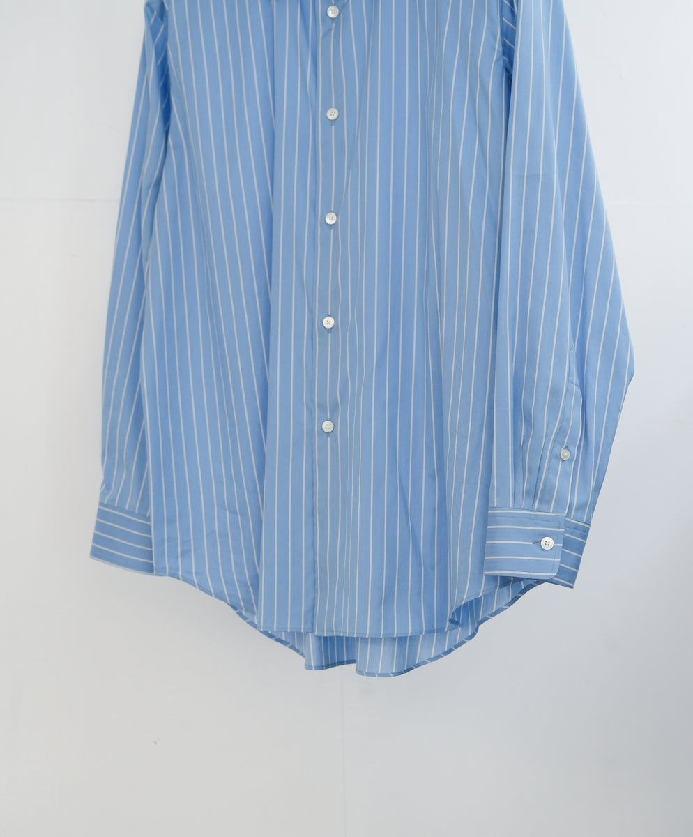 26SS】AURALEE COTTON SILK STRIPE SHIRT