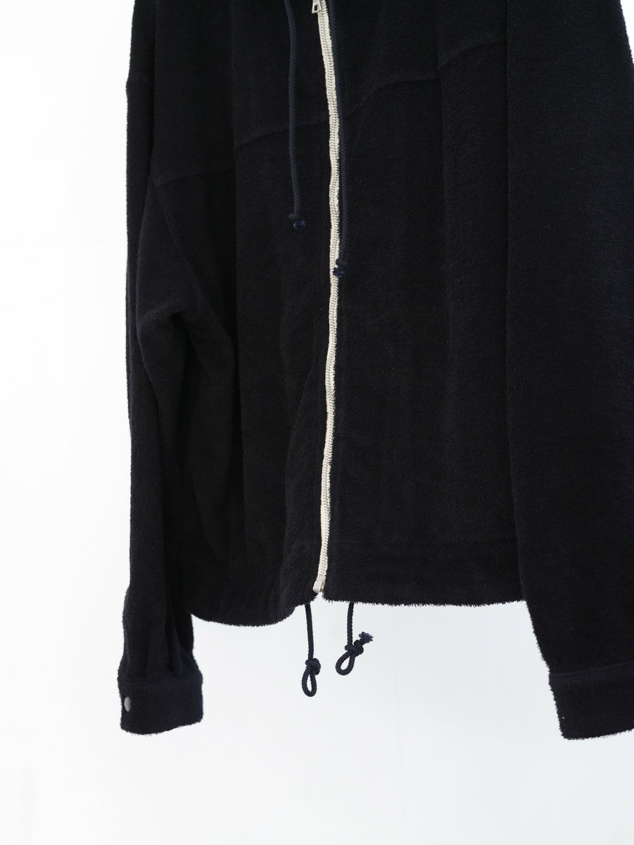 26SS】AURALEE COTTON NYLON PILE ZIP PARKA