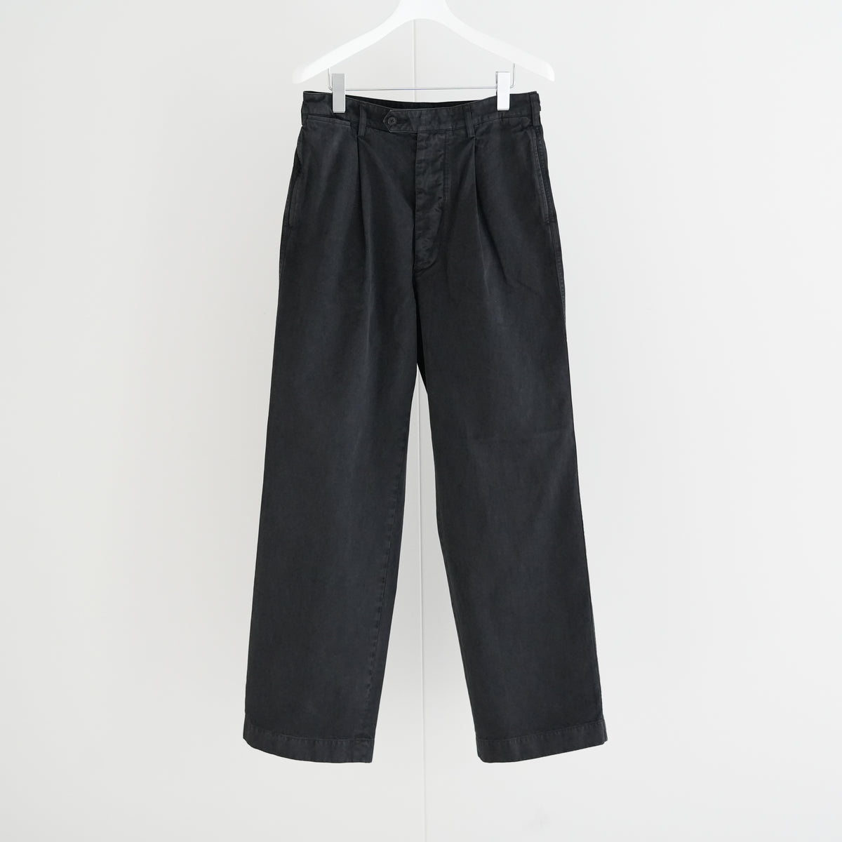 26SS】AURALEE GARMENT-DYED FINX LIGHT CHINO ONE-TUCK WIDE PANTS