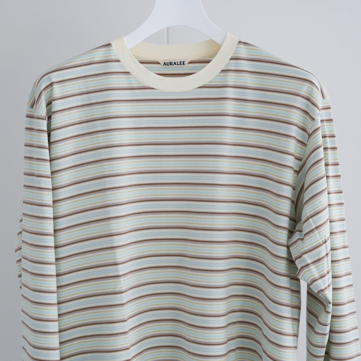 26SS】AURALEE GRADIENT STRIPE JERSEY L/S TEE 