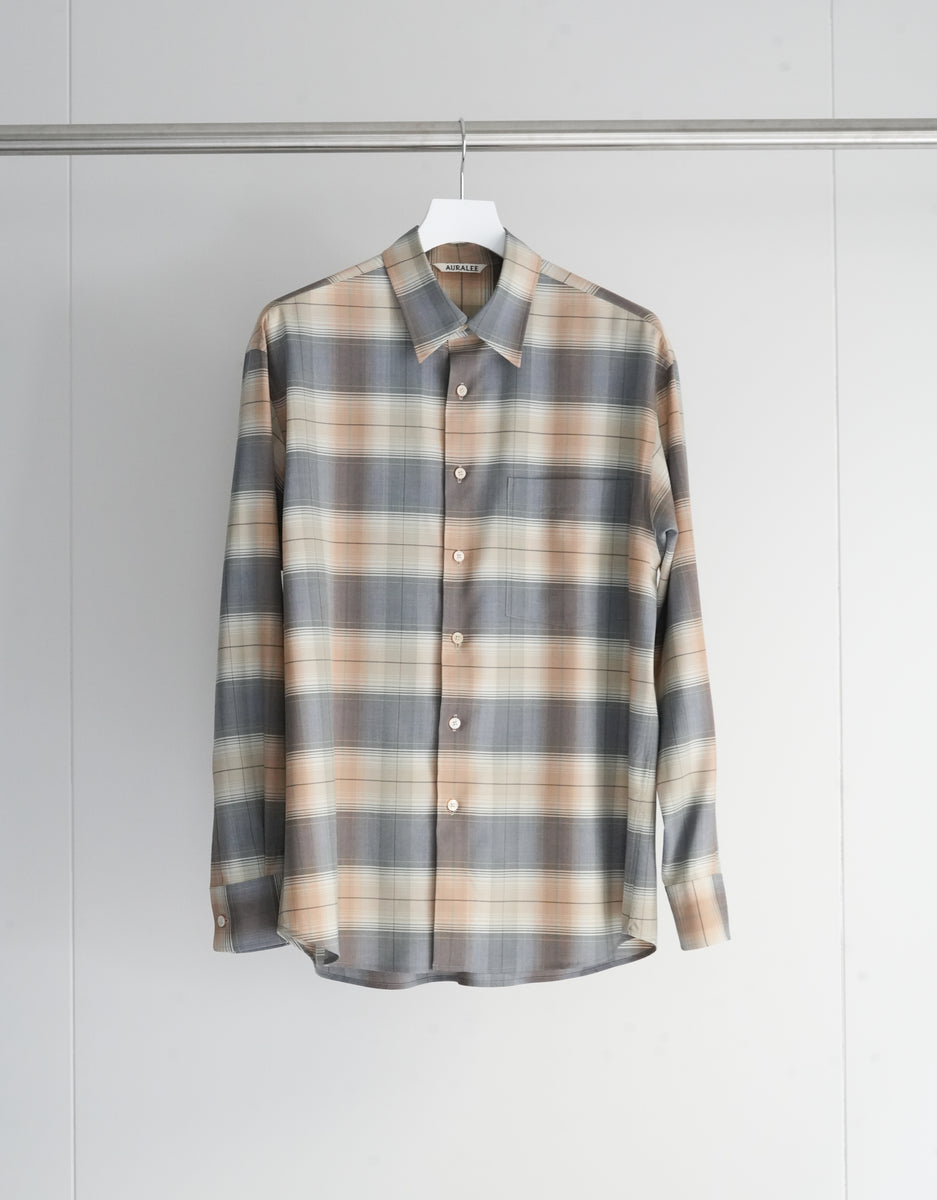 26SS】AURALEE SUPER LIGHT WOOL CHECK SHIRT