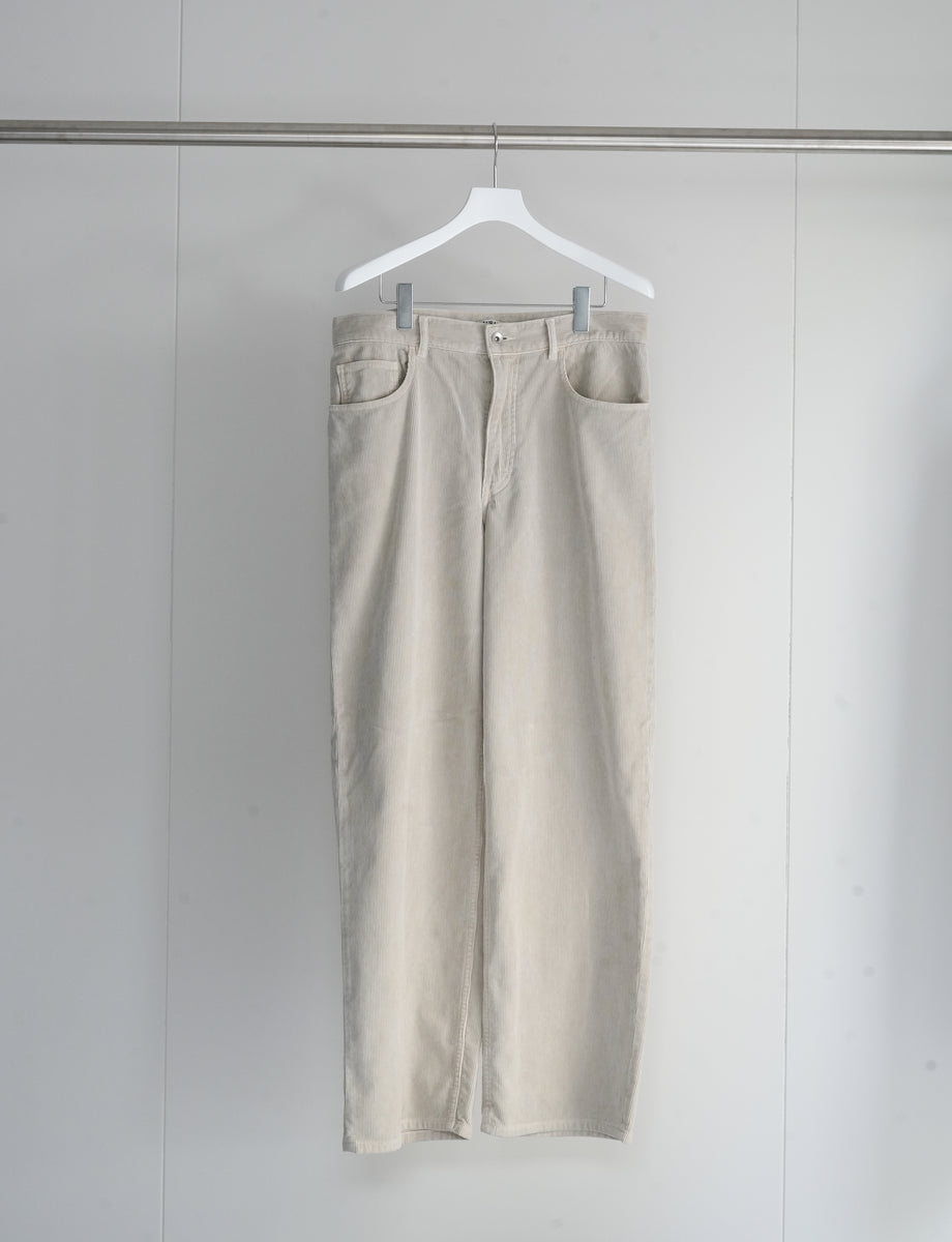 26SS】AURALEE GARMENT-DYED FINX CORDUROY 5P WIDE PANTS