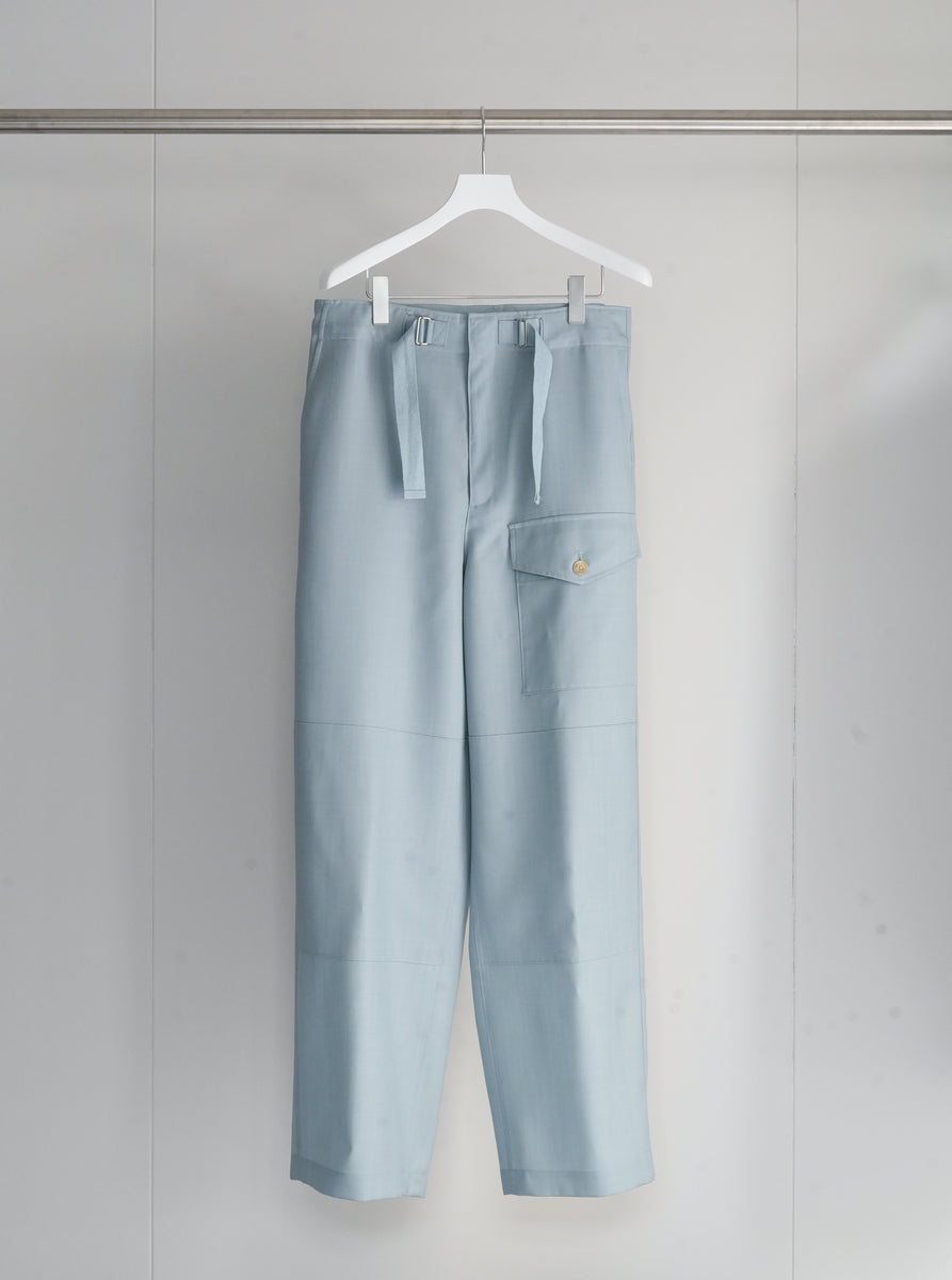 26SS】AURALEE WOOL HERRINGBONE CARGO PANTS
