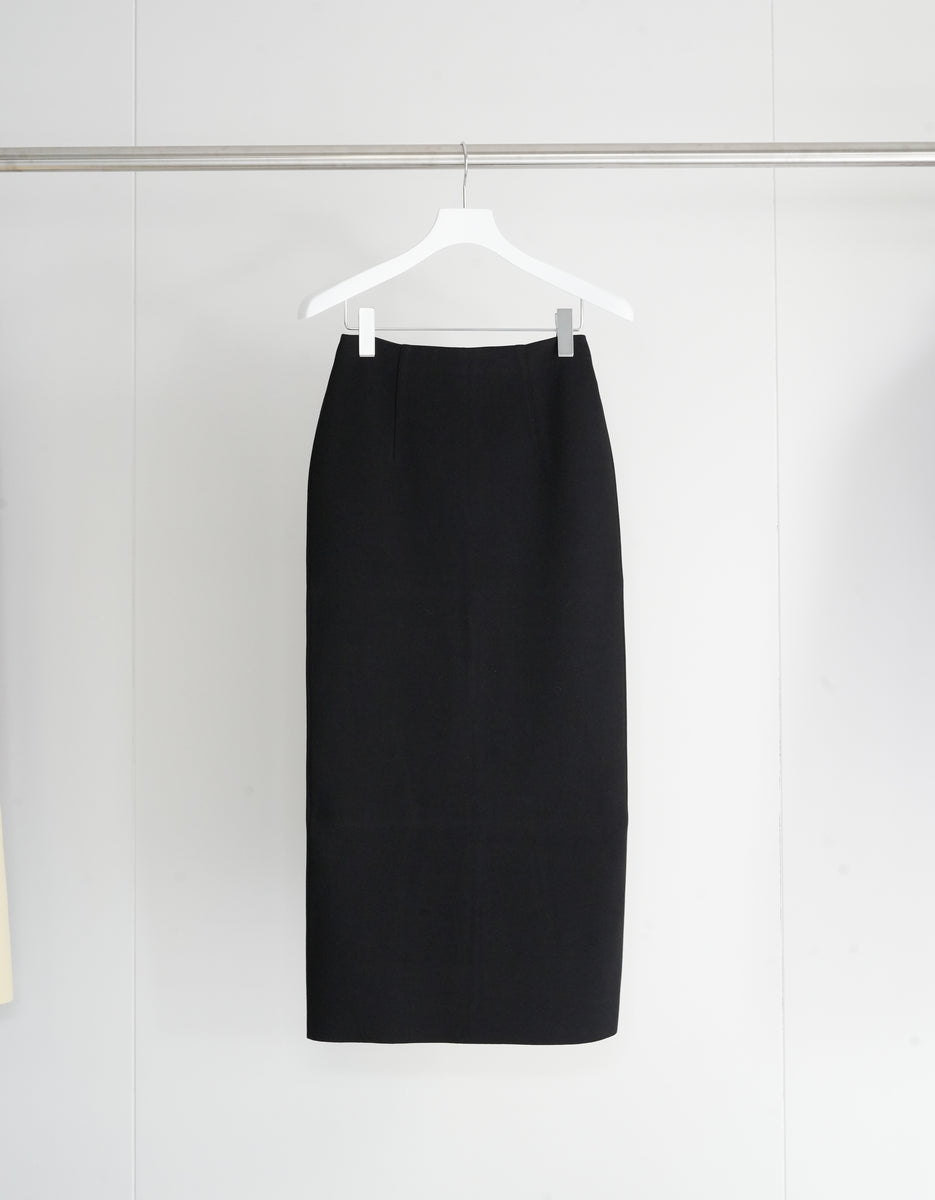 AURALEE DOUBLE FACED SILK COTTON KNIT SKIRT 