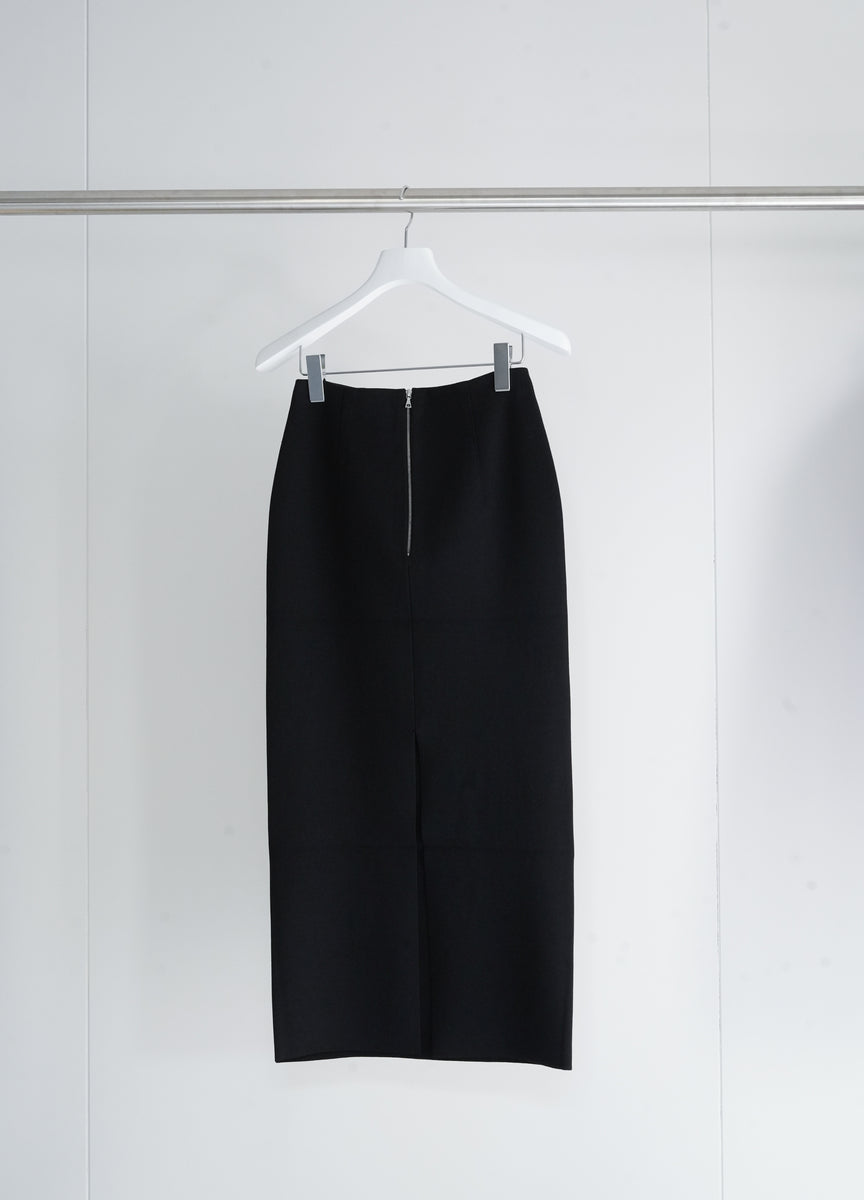 AURALEE DOUBLE FACED SILK COTTON KNIT SKIRT 