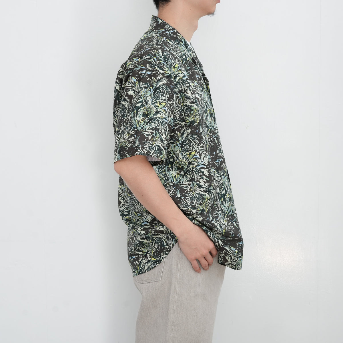 26SS】AURALEE PRINTED AIRY SILK HALF-SLEEVED SHIRT