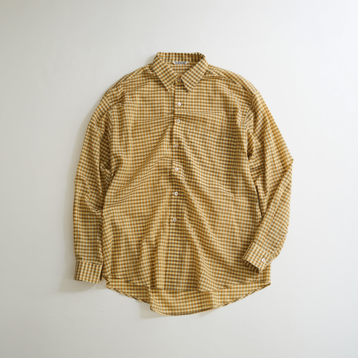 26SS】AURALEE AIRY LIGHT COTTON CHECK BIG SHIRT