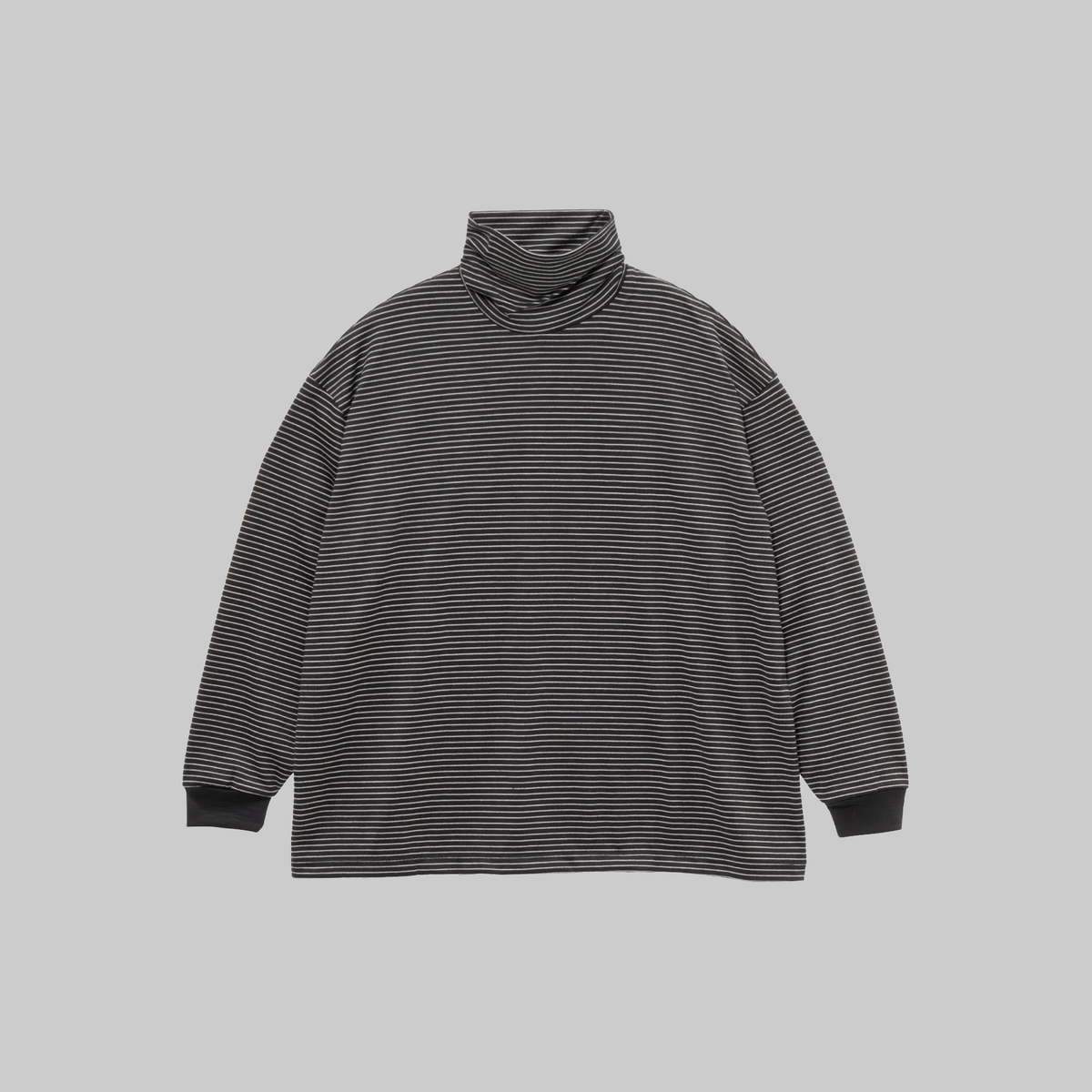 26AW】Graphpaper Fine Wool Border L/S Turtle Neck Tee 