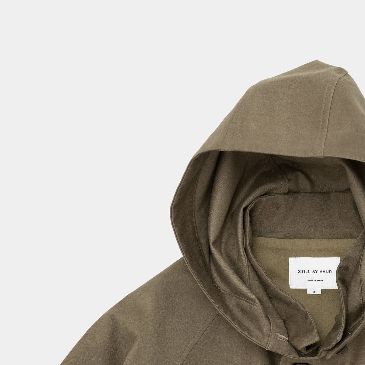 STILL BY HAND Moleskin Hooded Coat 