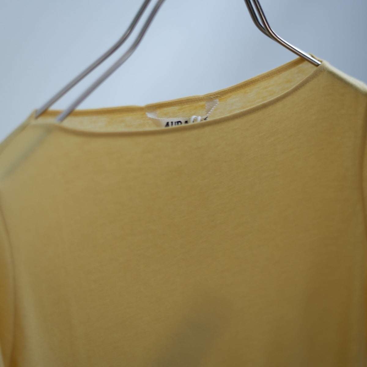 トップス AURALEE : SHEER RIB L/S TEE mustard SUPER HIGH GAUGE SHEER RIB L/S TEE - AURALEE Official Website