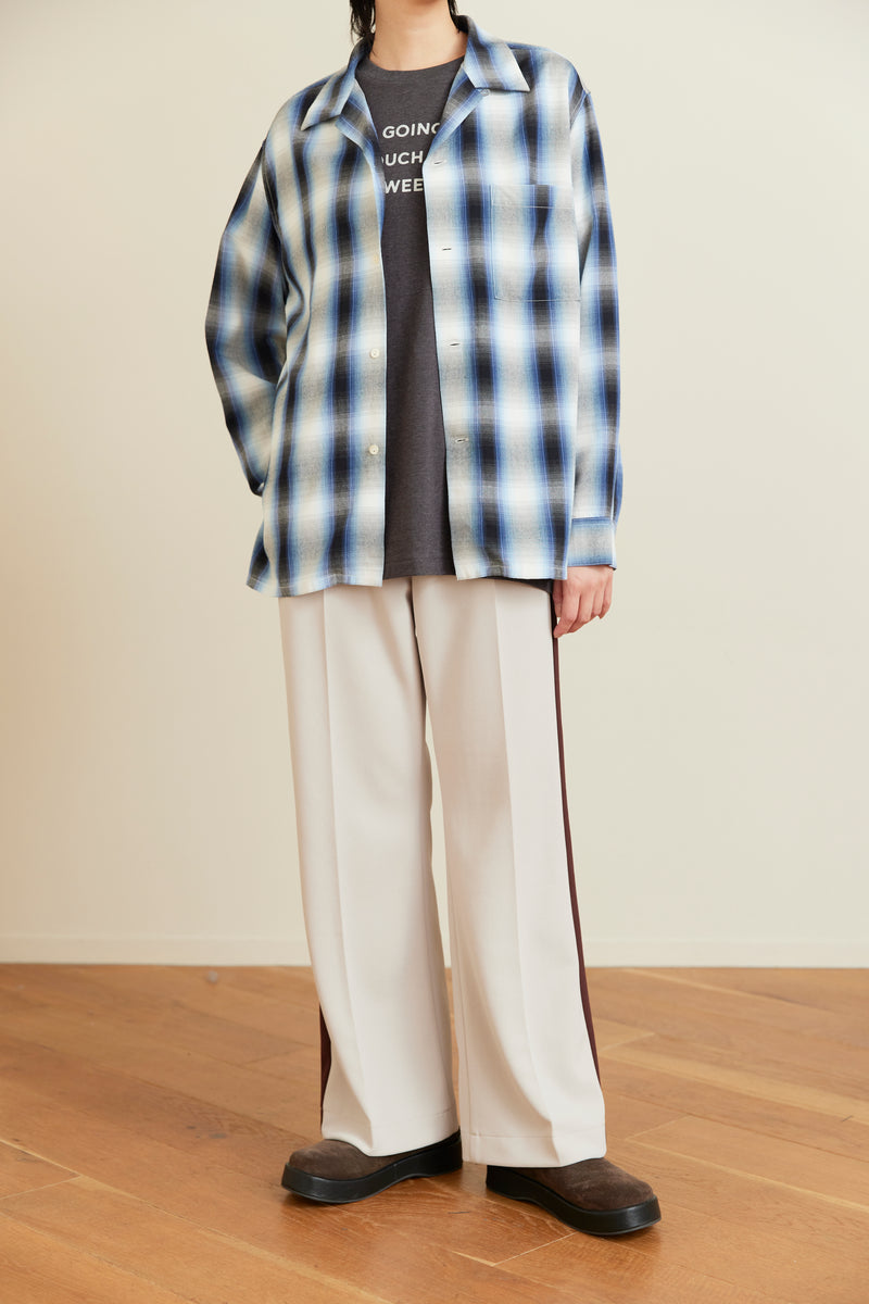 26SS】PHEENY Rayon Ombre Check L/S Shirt 
