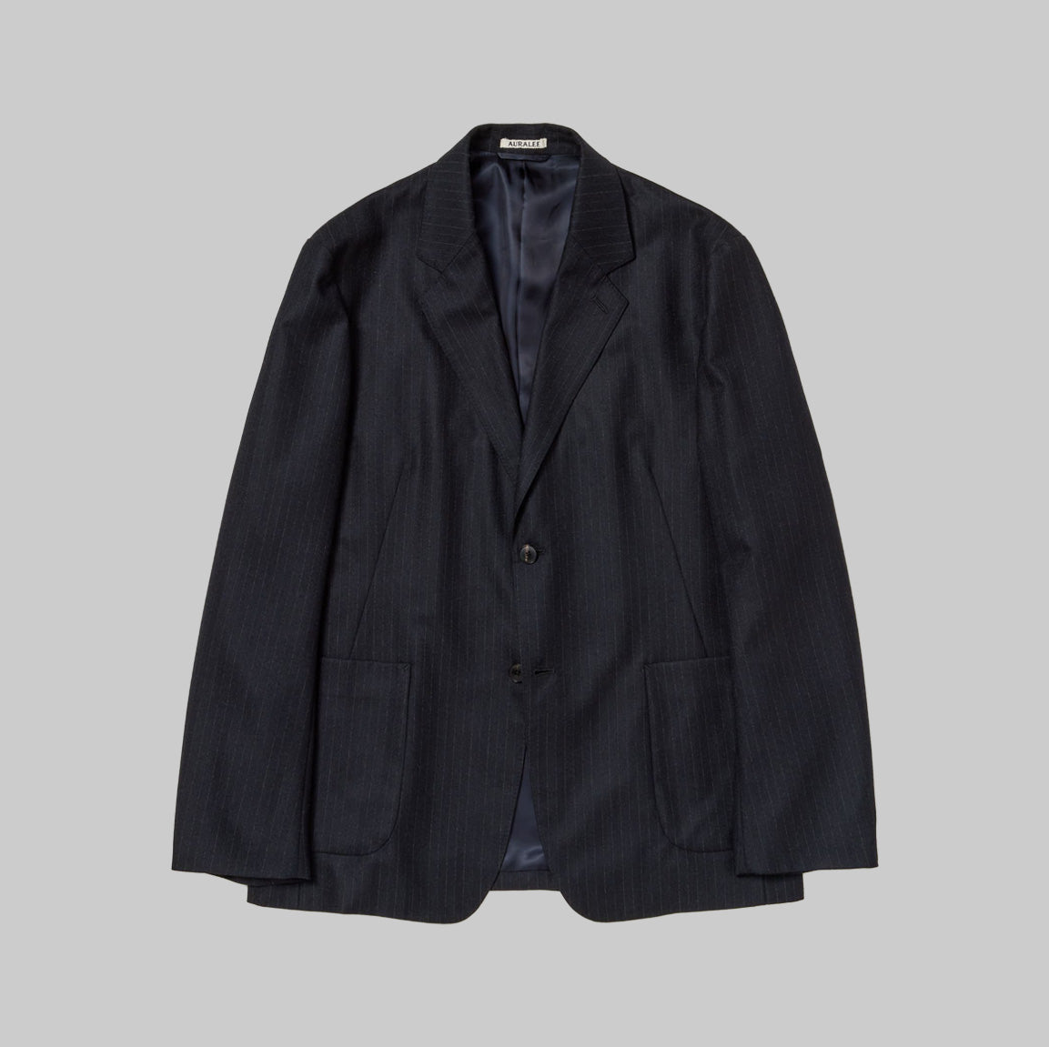 【24AW】AURALEE WOOL FULLING FLANNEL STRIPE JACKET 