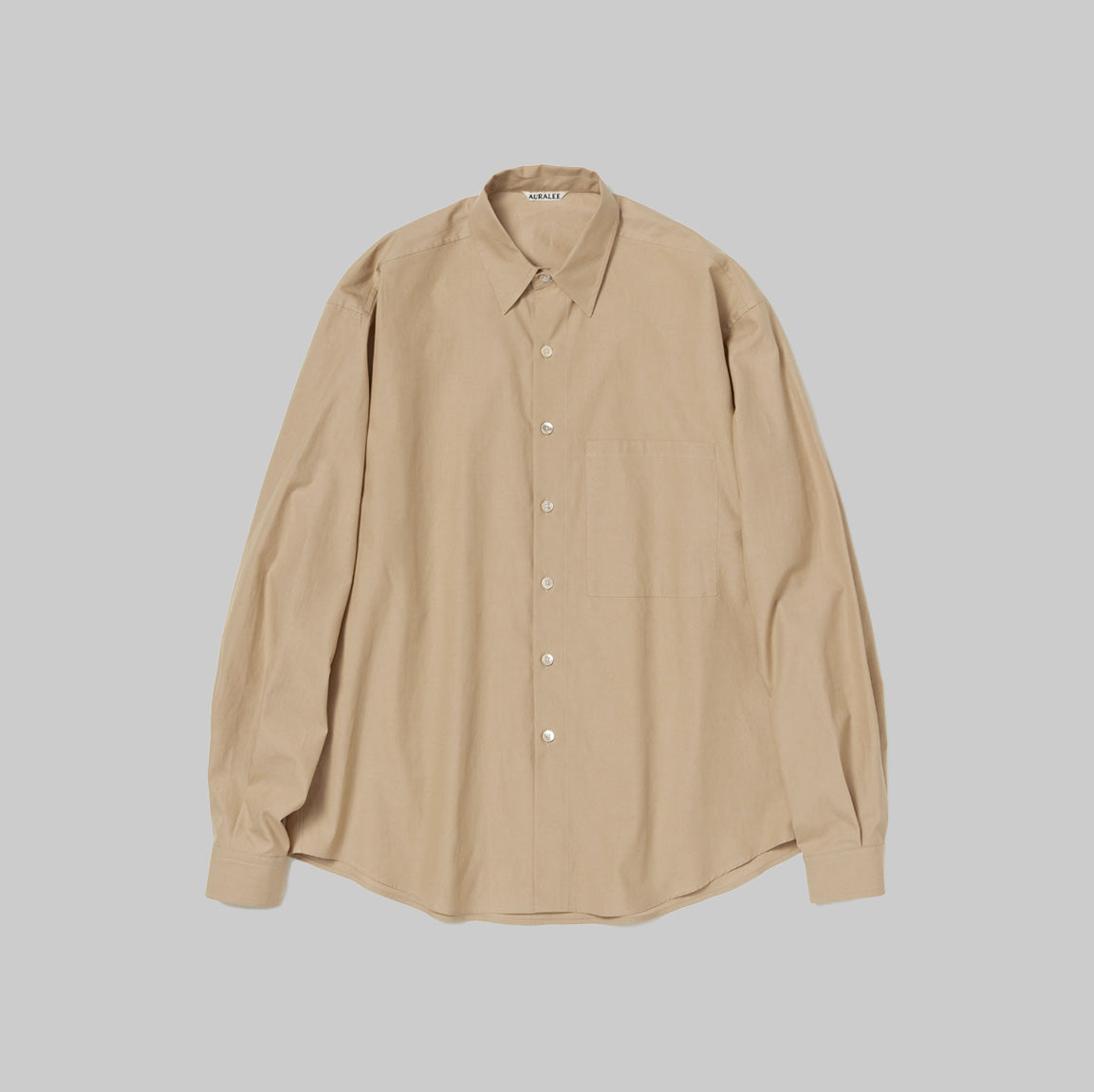 AURALEE WASHED FINX TWILL BIG SHIRT