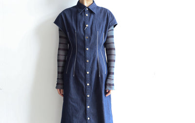 AURALEE HARD TWIST LIGHT DENIM ONEーPIECE