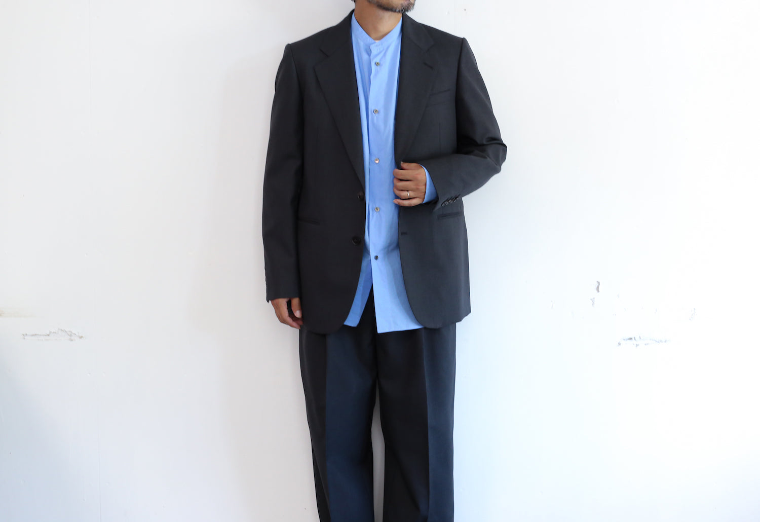 AURALEE BLUEFACED WOOL JACKET & WIDE SLACKS – Chum!