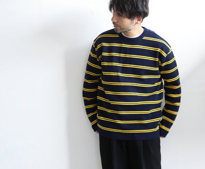 BODHI   FLATFACE COTTON CASHMERE BORDER LONG T