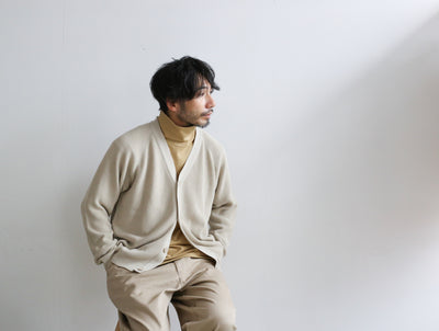 STILL BY HAND Cotton/Silk Rib Cardigan