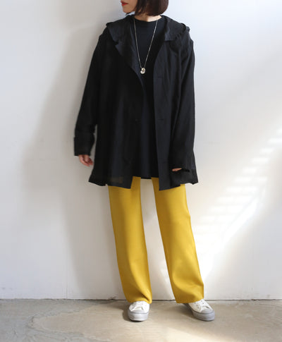 MEYAME COTTON SILK HOODED JACKET / COTTON LINEN SKIPPER BLOUSE