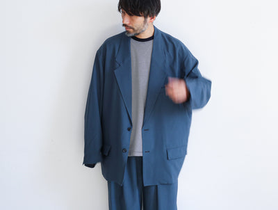 Graphpaper Round Scale Wool JACKET & Two Tuck Wide Pants