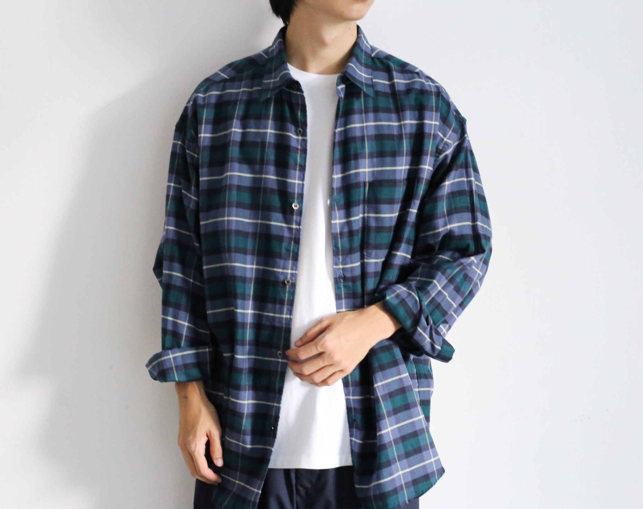 Graphpaper Check Flannel Oversized Regular Collar Shirt – Chum!