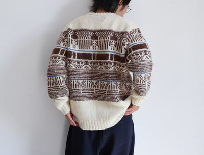 walenode  Roving alpaca wool Jacquard sweater for LR