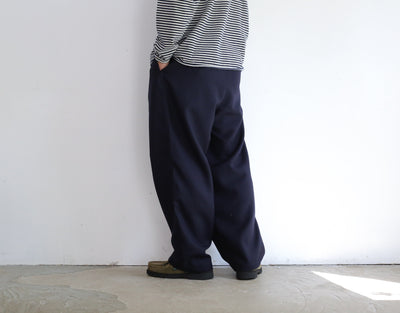 STILL BY HAND 1TUCK WIDE WOOL PANTS