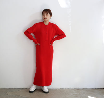 MEYAME HENRY NECK LONG KNIT DRESS