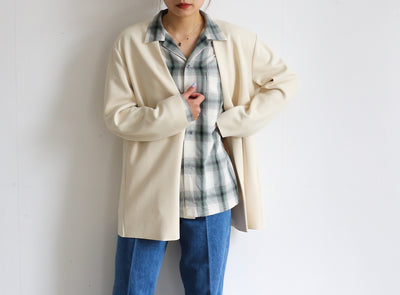24ss 1st Delivery ！PHEENY Amunzen jacket / Rayon ombre check L/S shirt