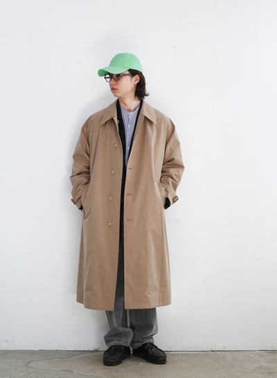 FINX POLYESTER WEATHER CHAMBRAY SOUTIEN COLLOAR COAT