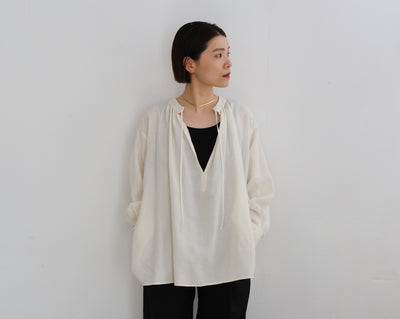 Graphpaper Linen Cupro Smock Blouse