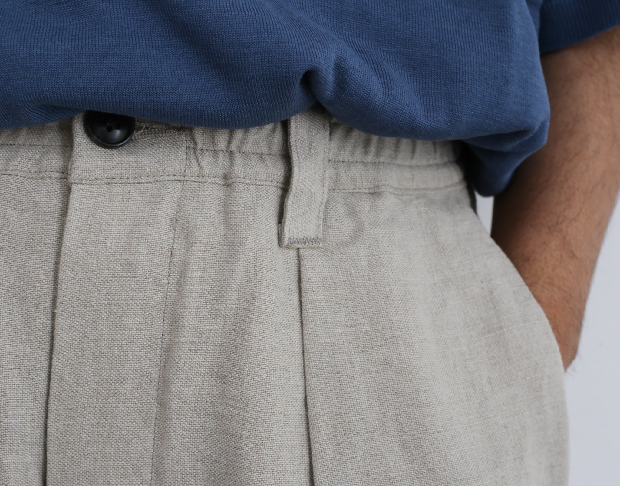 STILL BY HAND Linen Tapered Pants – Chum!