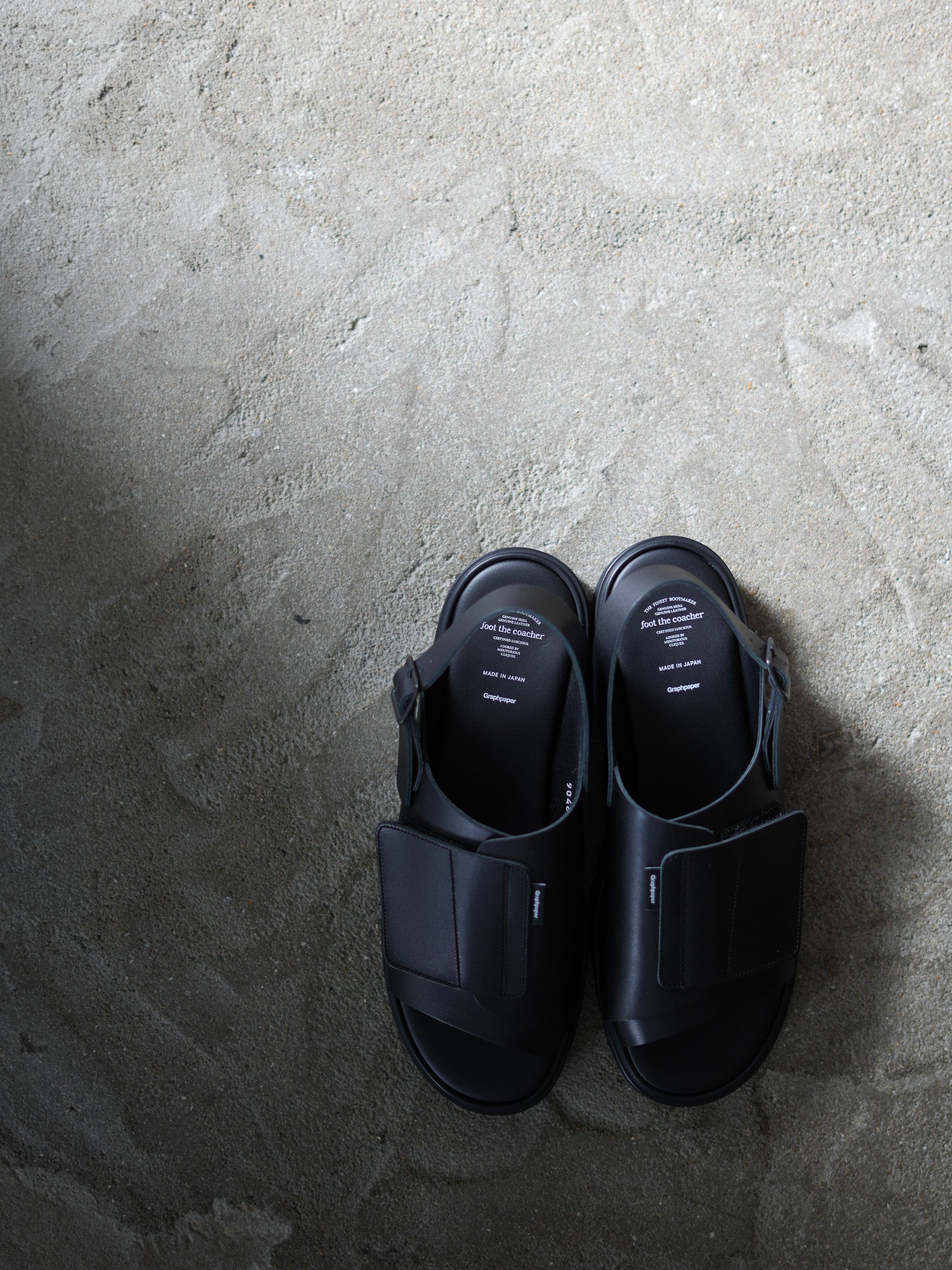 Graphpaper foot the coacher for Graphpaper VELCRO SANDALS – Chum!