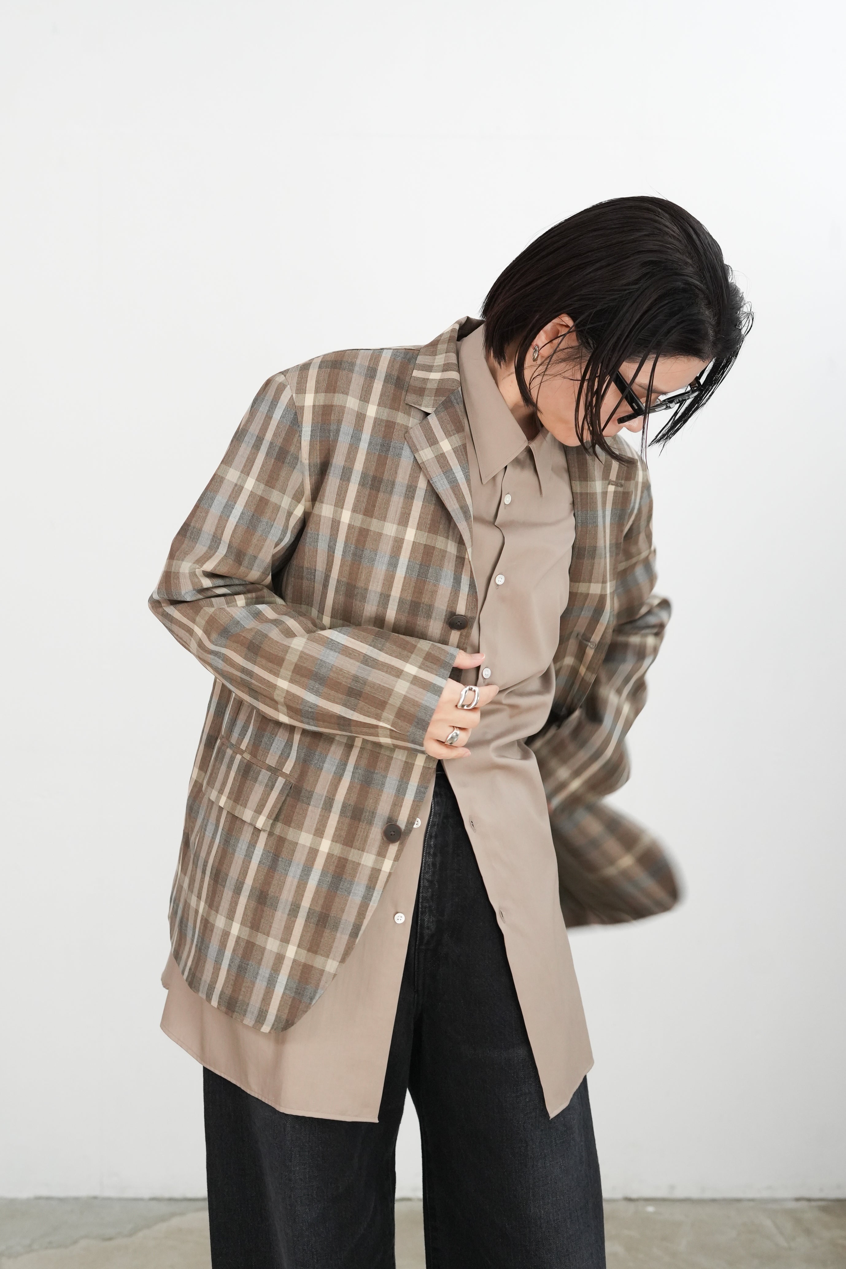 ジャケット・アウター AURALEE SUPER FINE TROPICAL WOOL JACKET AURALEE SUPER FINE TROPICAL WOOL CHECK JACKET / THE SHINZONE LIGHT