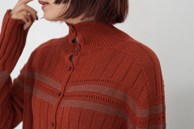 JöICEADDED Cotton Knit Sweater / Emphasis Necklace