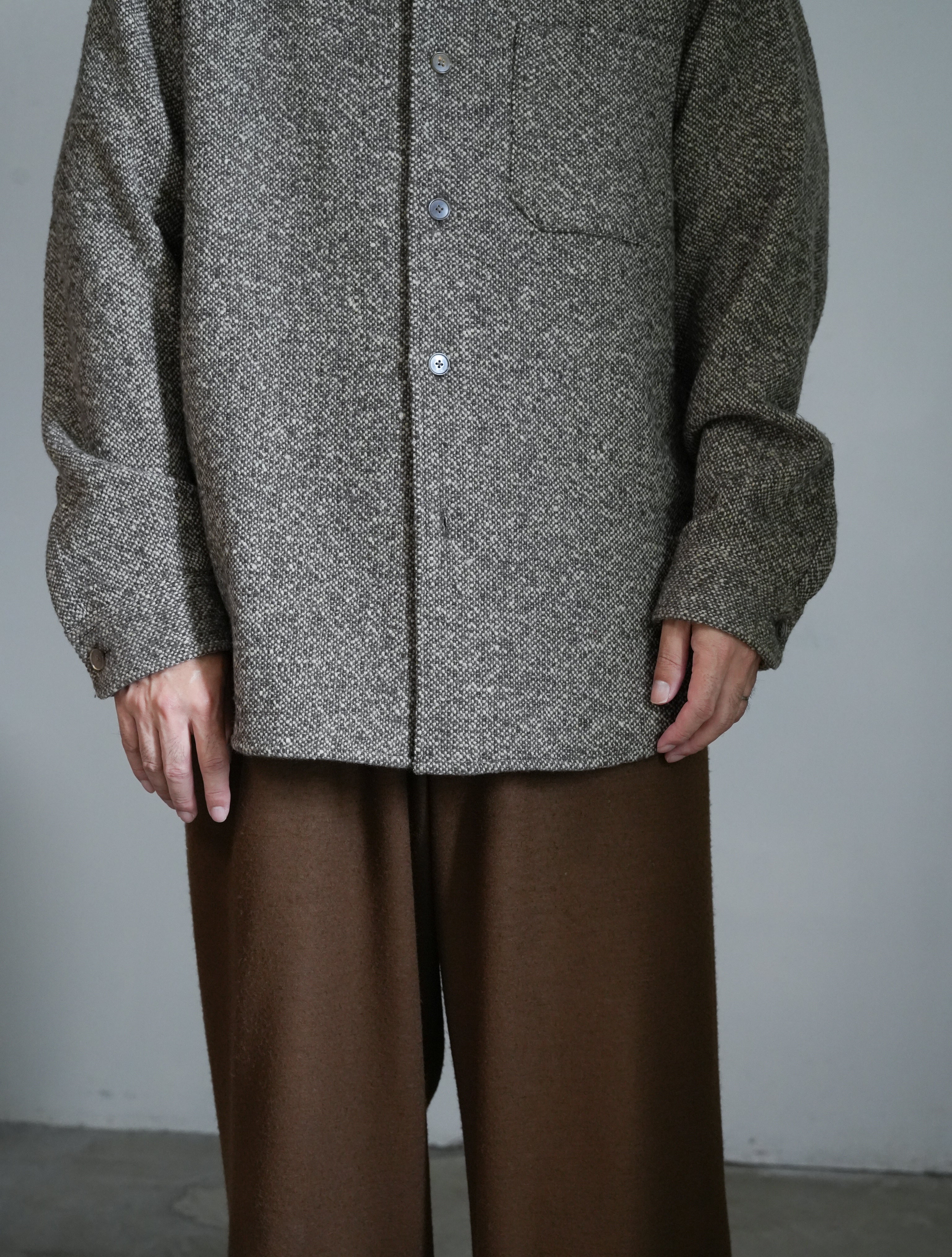 AURALEE HOMESPUN TWEED SHIRT BLOUSON – Chum! AURALEE HOMESPUN TWEED SHIRT BLOUSON – Chum!