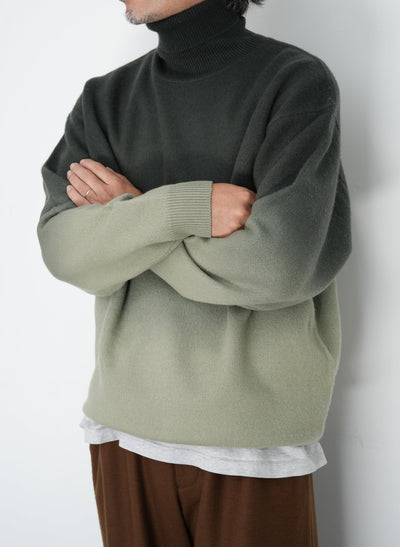 Graphpaper Gradient Dyed Wool High Neck Knit