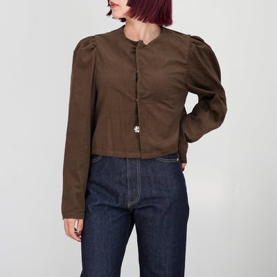 BISOWN LIGHT CORDUROY BIGSNAP BLOUSE