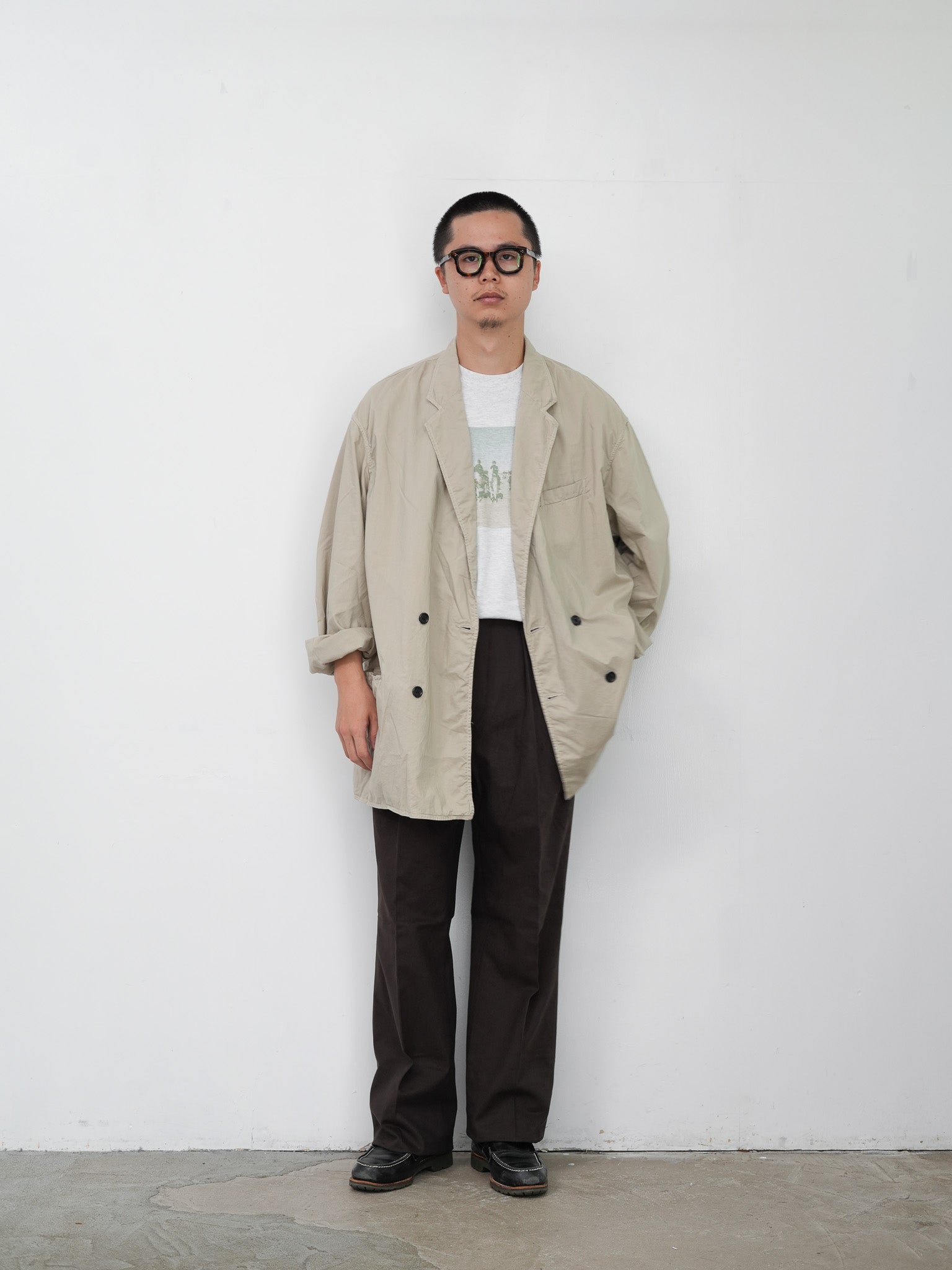 Graphpaper Garment Dyed Typewriter Oversized Double Jacket