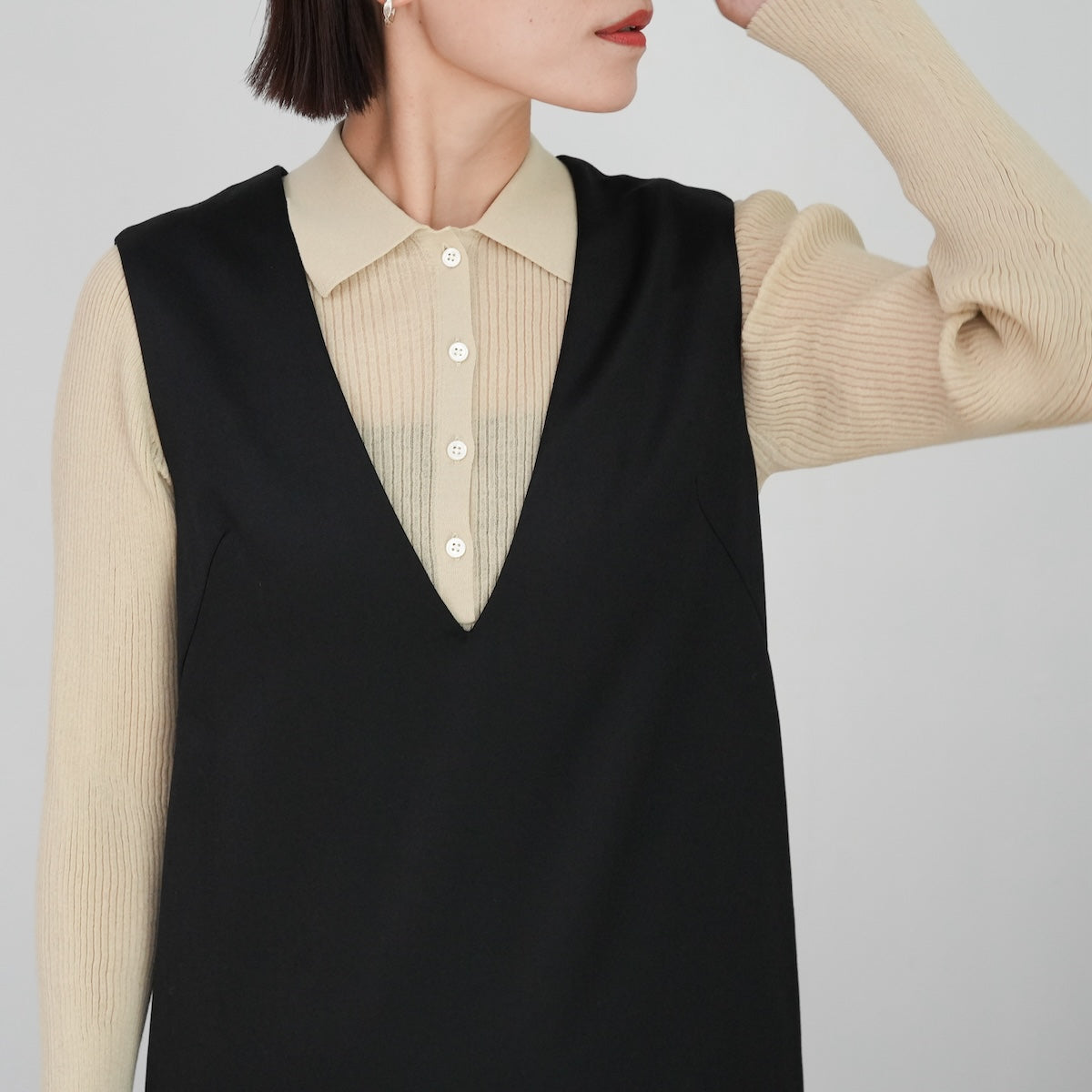 Shinzone WOOL SATIN DRESS black 34サイズ WOOL SATIN DRESS – Shinzone